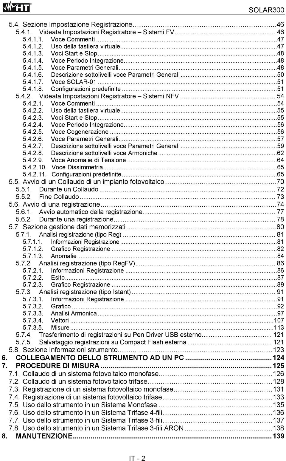 ..51 5.4.2. Videata Impostazioni Registratore Sistemi NFV... 54 5.4.2.1. Voce Commenti...54 5.4.2.2. Uso della tastiera virtuale...55 5.4.2.3. Voci Start e Stop...55 5.4.2.4. Voce Periodo Integrazione.