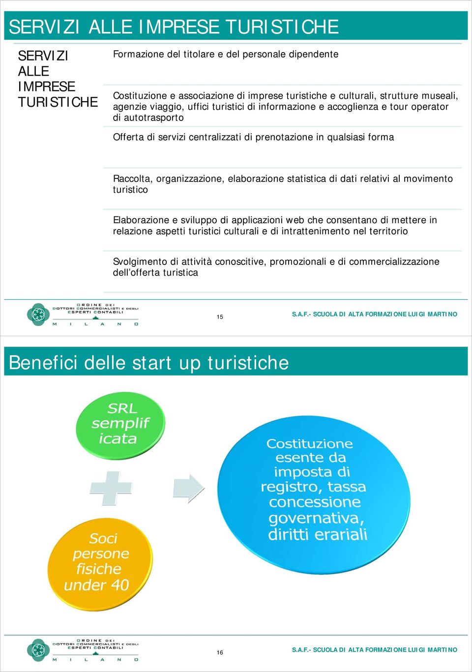 Raccolta, organizzazione, elaborazione statistica di dati relativi al movimento turistico Elaborazione e sviluppo di applicazioni web che consentano di mettere in relazione aspetti