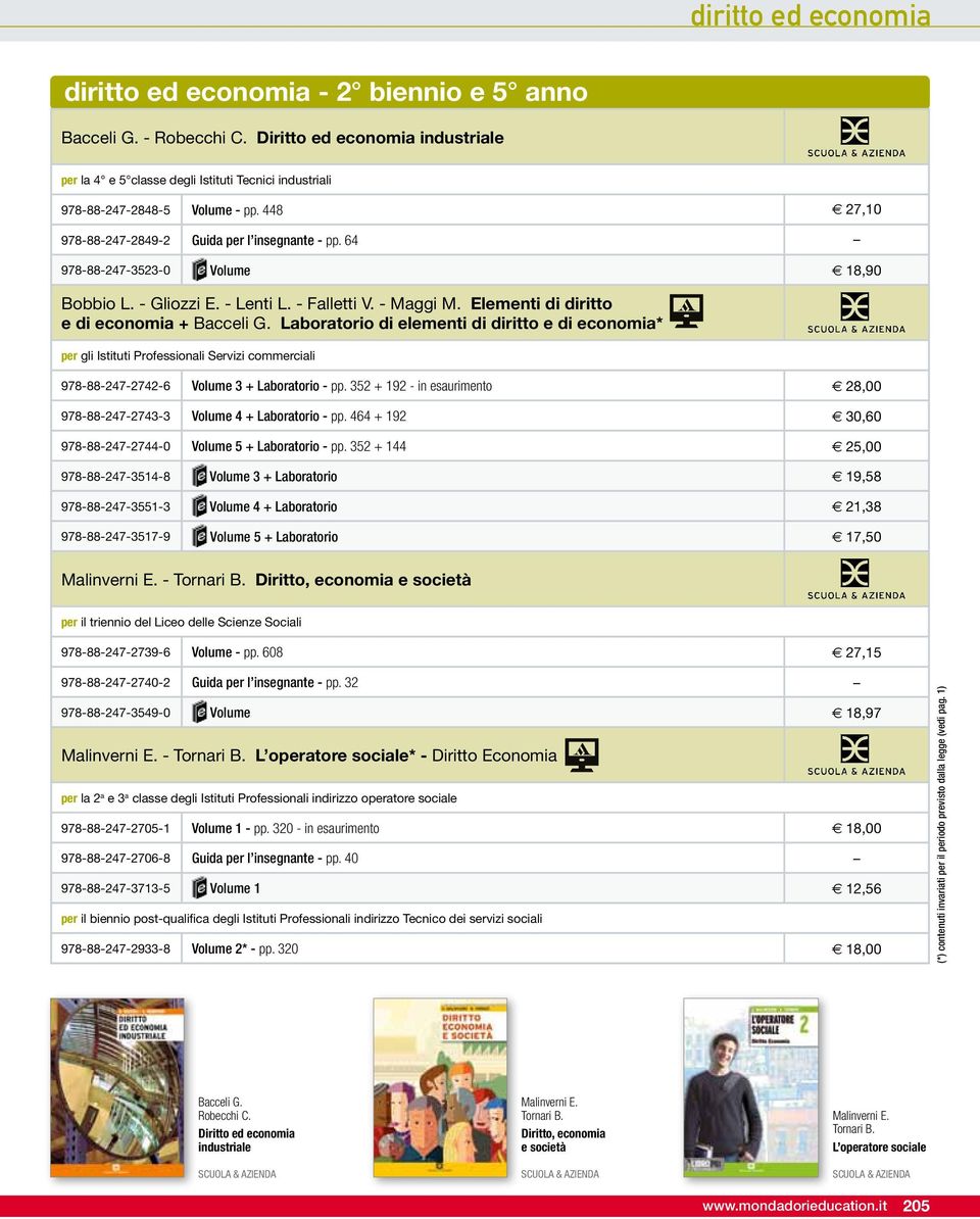 64 978-88-247-3523-0 Volume 18,90 Bobbio L. - Gliozzi E. - Lenti L. - Falletti V. - Maggi M. Elementi di diritto e di economia + Bacceli G.