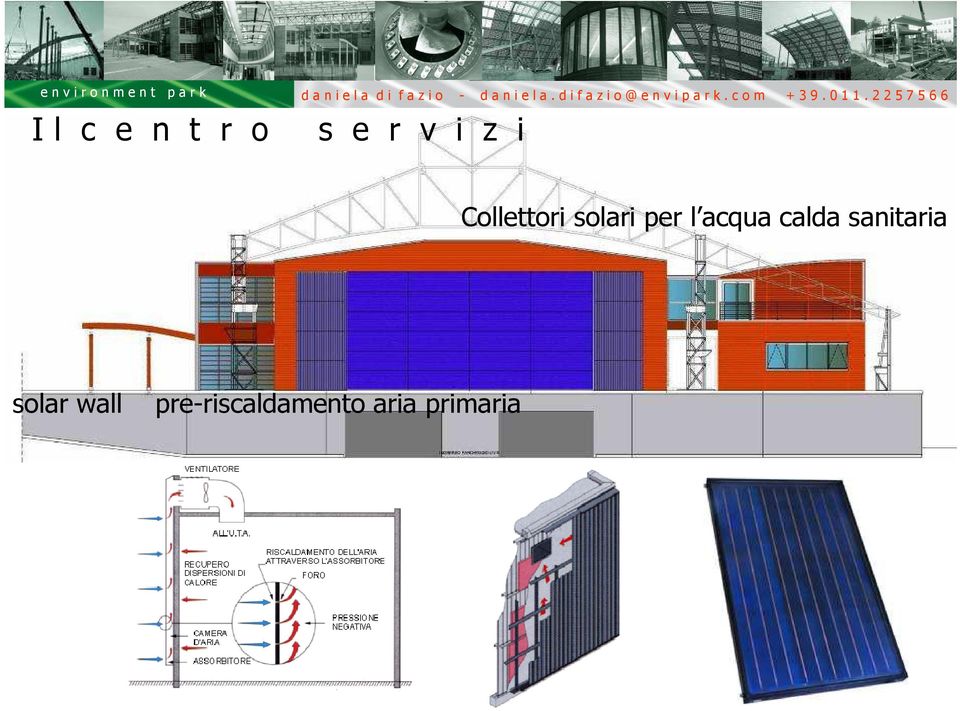 calda sanitaria solar wall
