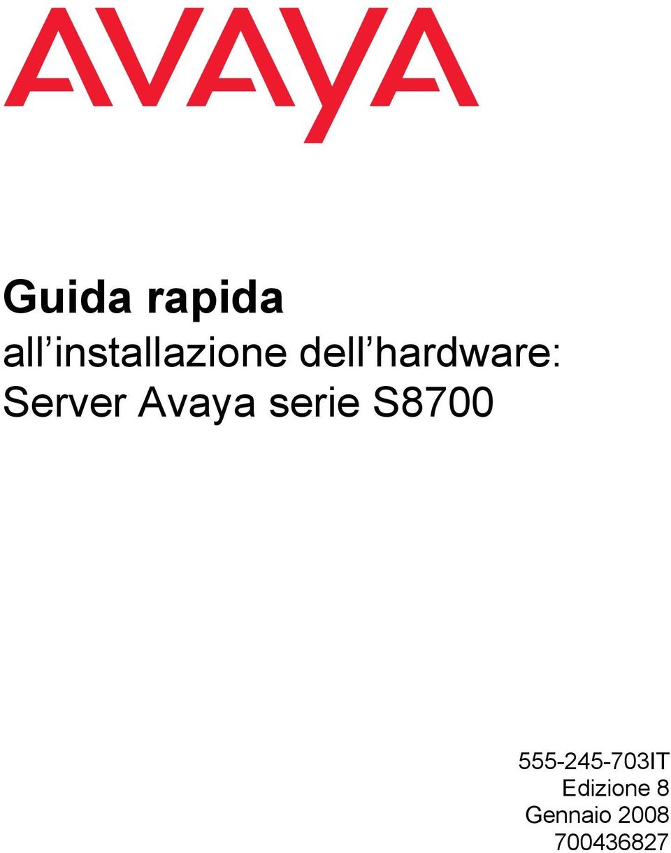 hardware: Server Avaya