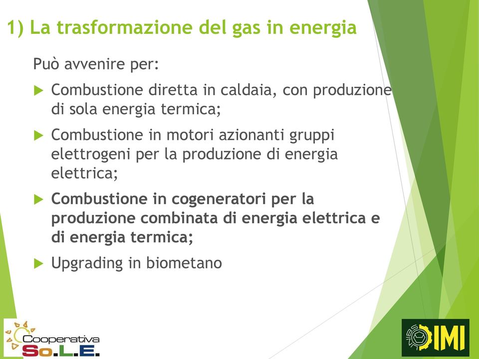 gruppi elettrogeni per la produzione di energia elettrica; Combustione in