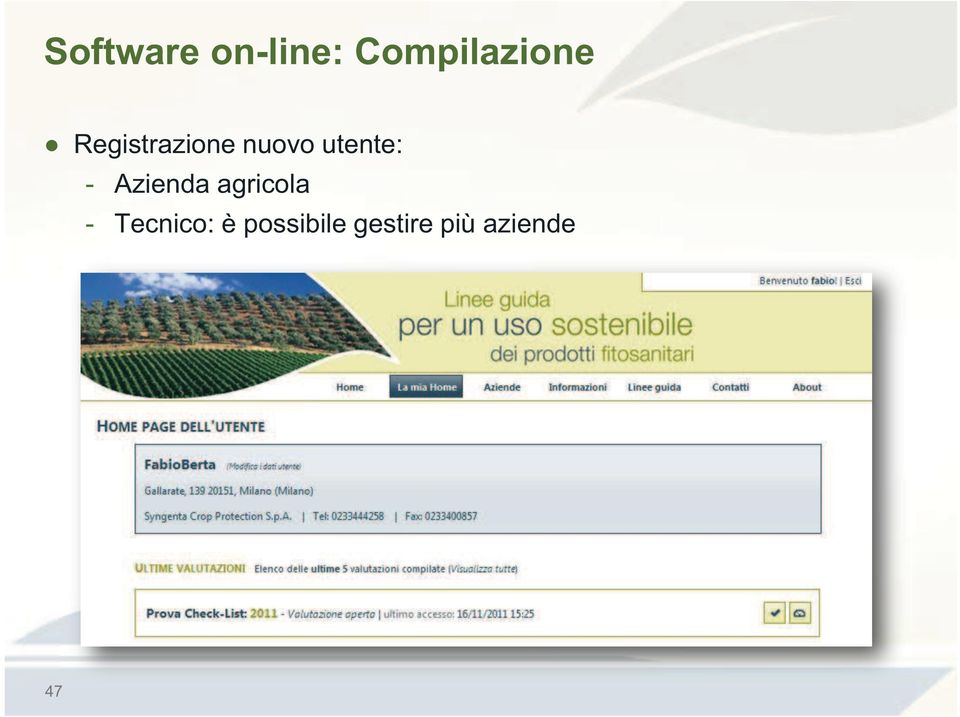 Azienda agricola - Tecnico: è