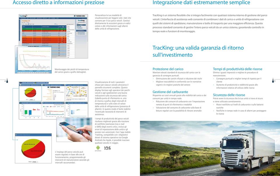 TracKing è un sistema flessibile che si integra facilmente con qualsiasi sistema interno di gestione del parco veicoli.