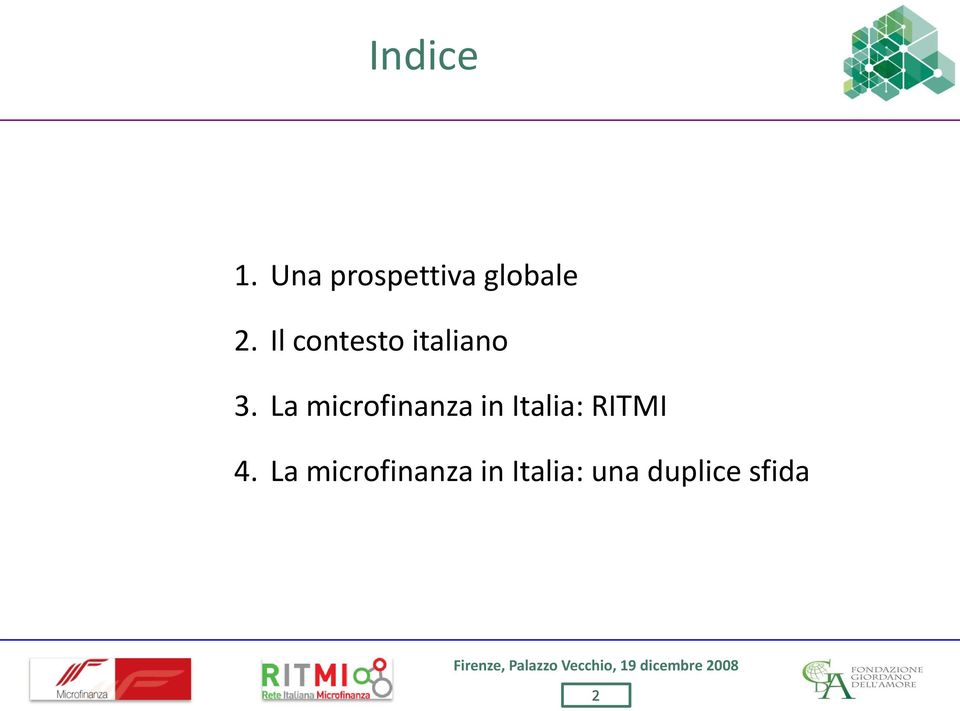 La microfinanza in Italia: RITMI 4.