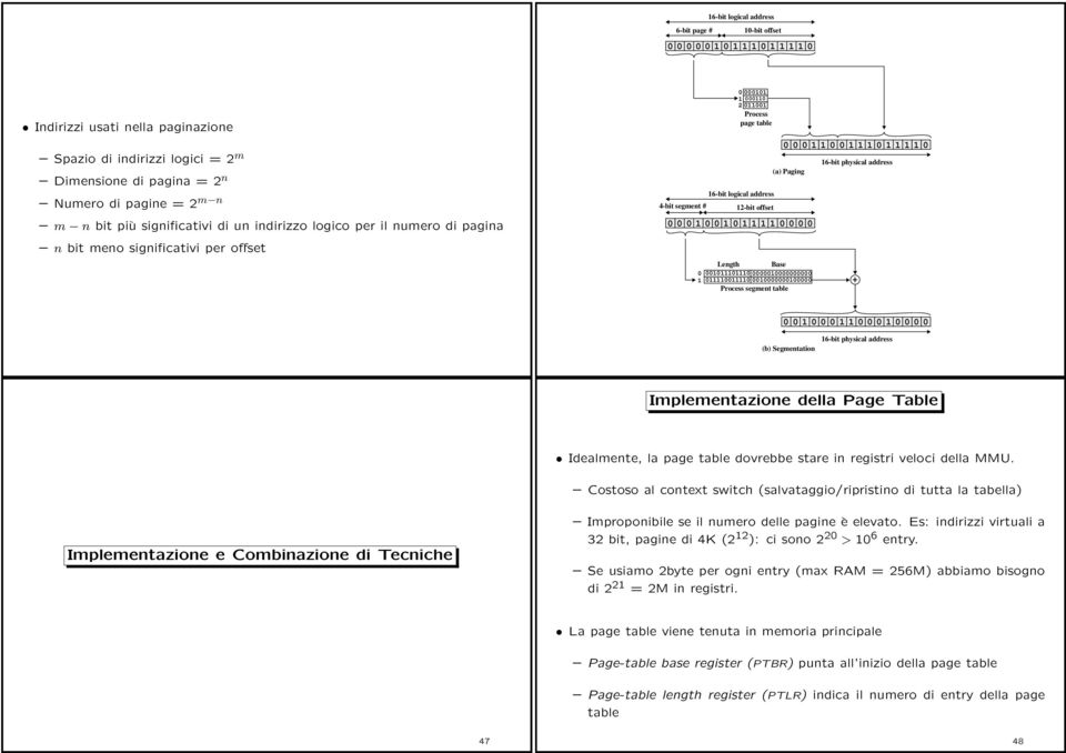 0 0 0 1 1 0 0 1 1 1 0 1 1 1 1 0 (a) Paging 0 0 0 1 0 0 1 0 1 1 1 1 0 0 0 0 16-bit physical address Length Base 0 001011101110 0000010000000000 1 011110011110 0010000000100000 + Process segment table