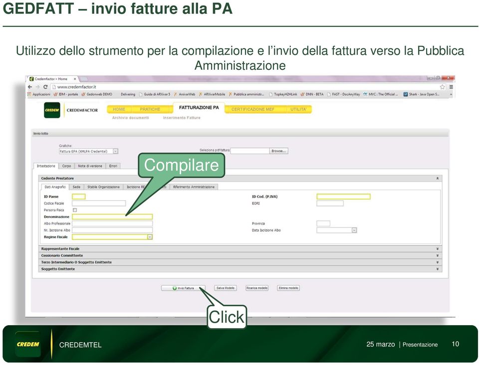 compilazione e l invio della fattura