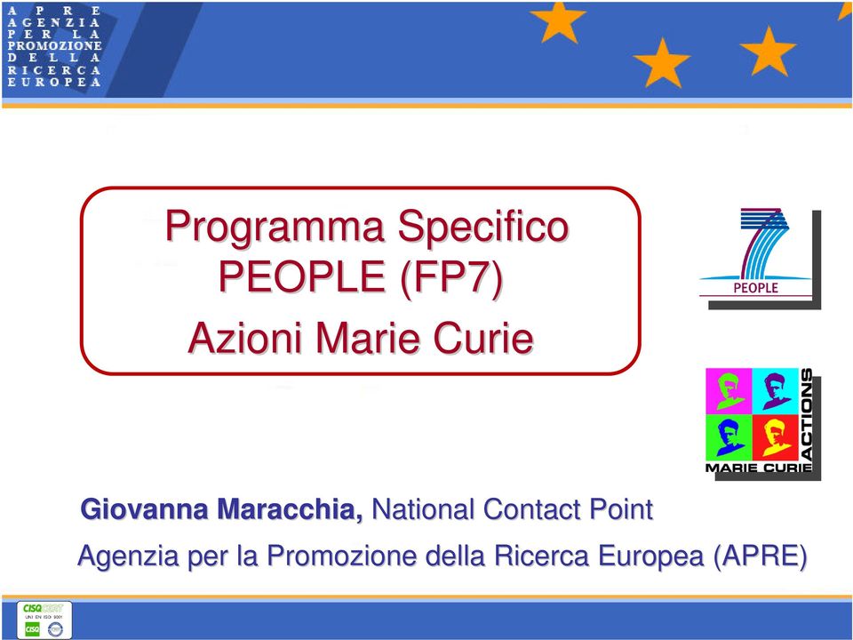 Maracchia, National Contact Point