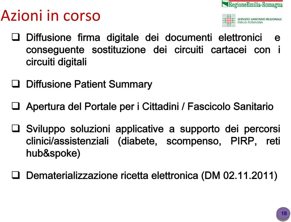 Cittadini / Fascicolo Sanitario Sviluppo soluzioni applicative a supporto dei percorsi