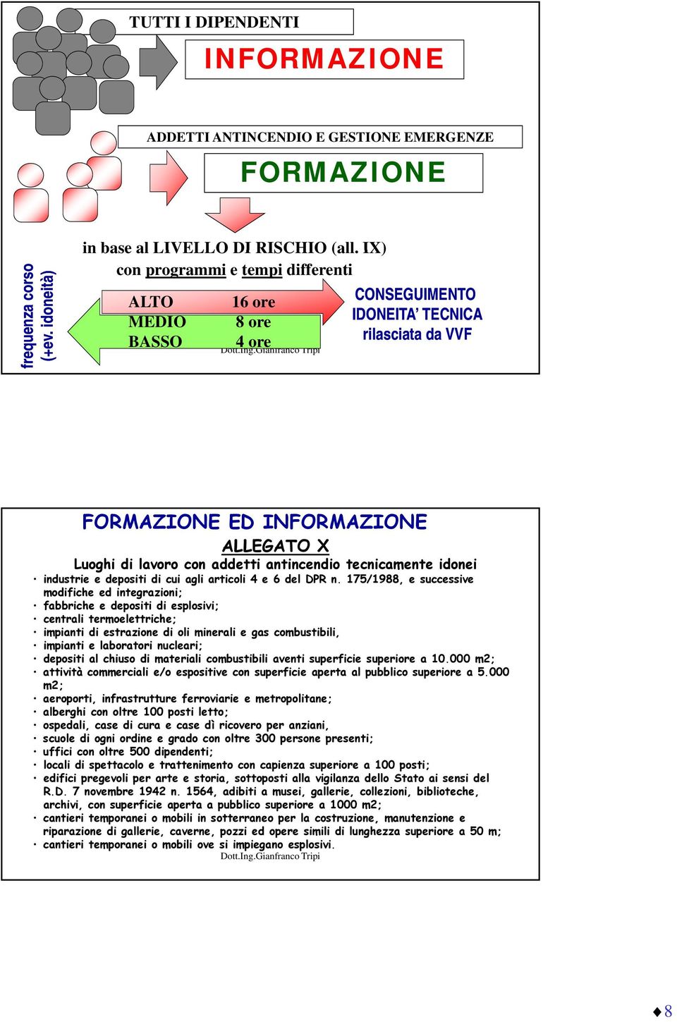 antincendio tecnicamente idonei industrie e depositi di cui agli articoli 4 e 6 del DPR n.