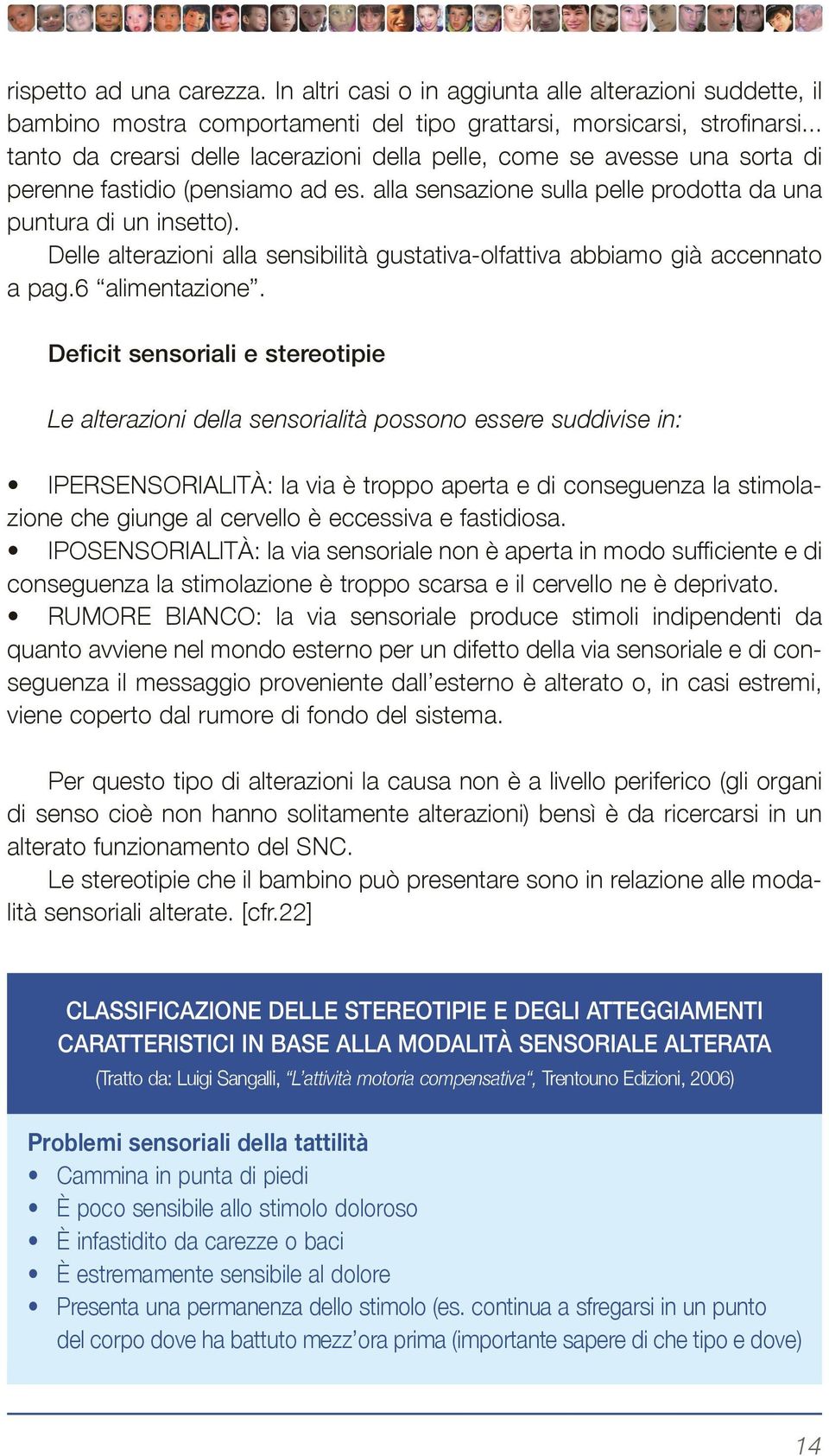 Delle alterazioni alla sensibilità gustativa-olfattiva abbiamo già accennato a pag.6 alimentazione.