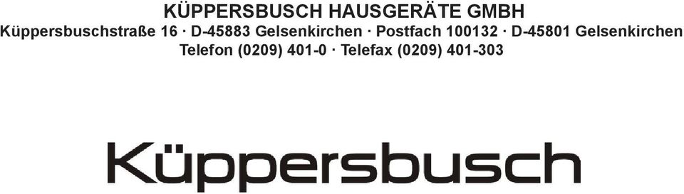 Gelsenkirchen Postfach 100132 D-45801