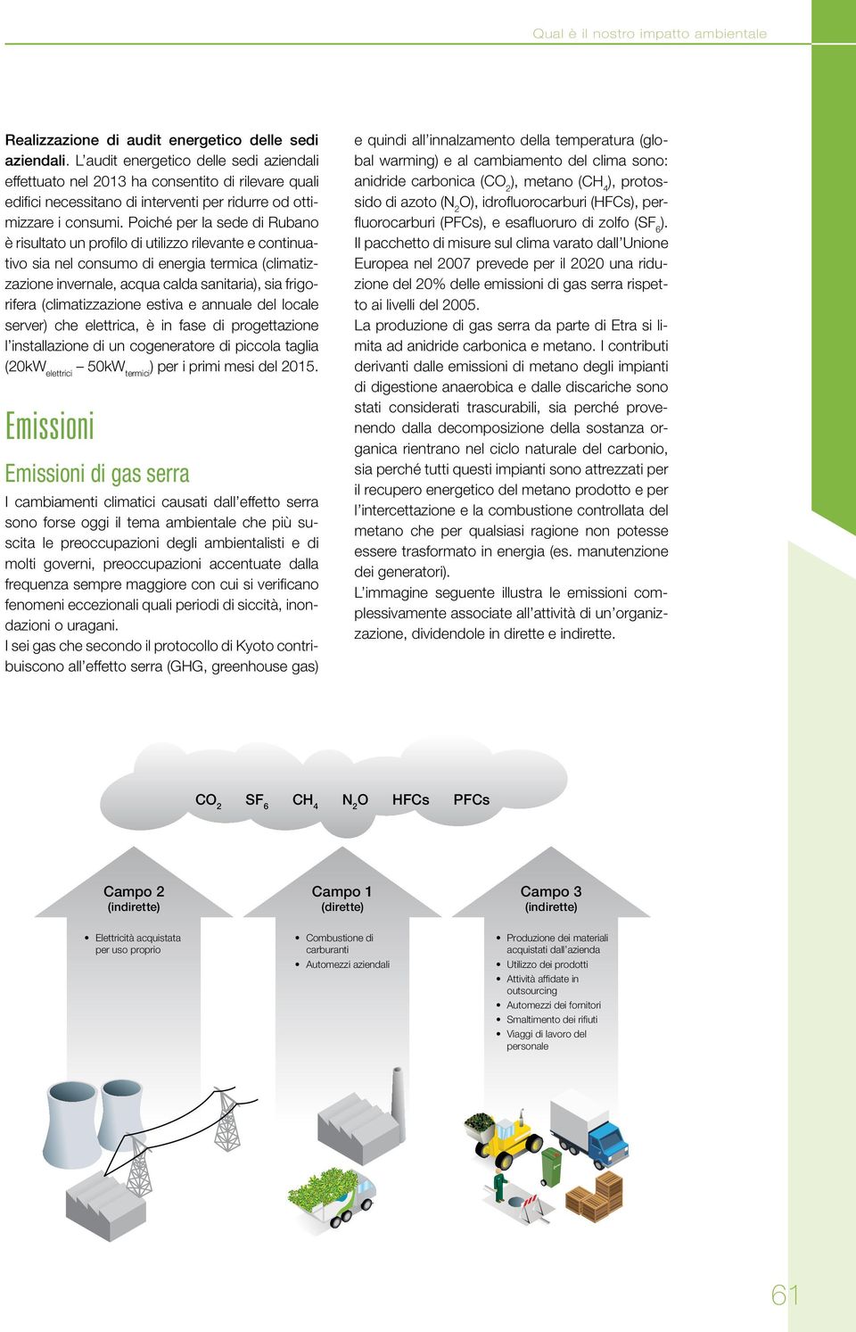 Poiché per la sede di Rubano è risultato un profilo di utilizzo rilevante e continuativo sia nel consumo di energia termica (climatizzazione invernale, acqua calda sanitaria), sia frigorifera