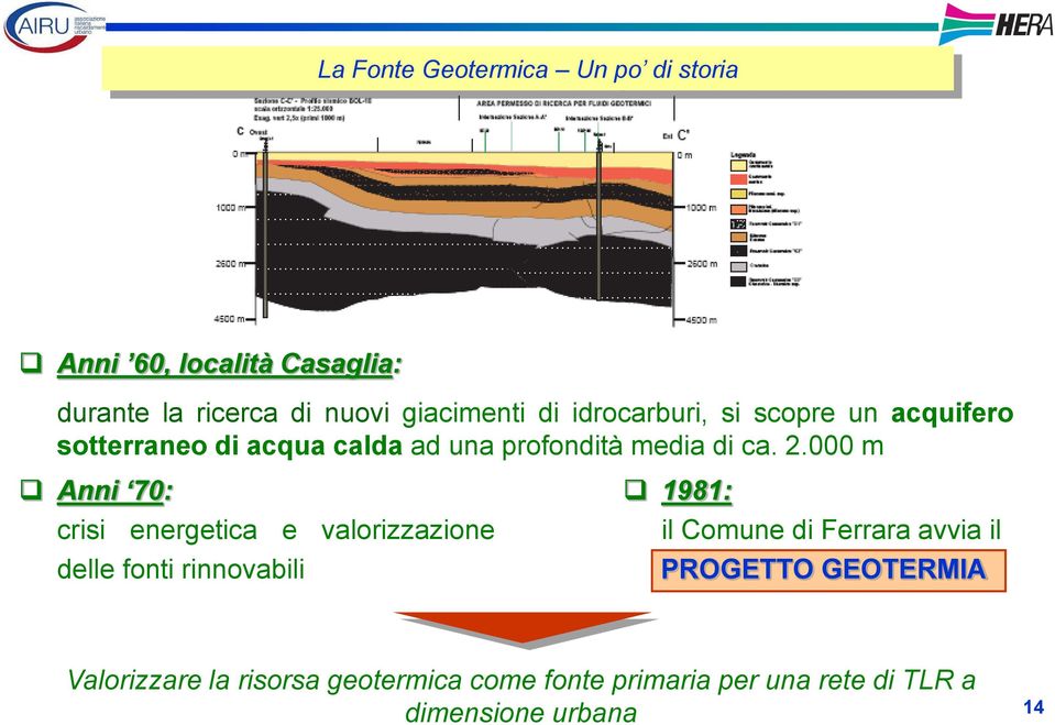 000 m Anni 70: crisi energetica e valorizzazione delle fonti rinnovabili 1981: il Comune di Ferrara avvia