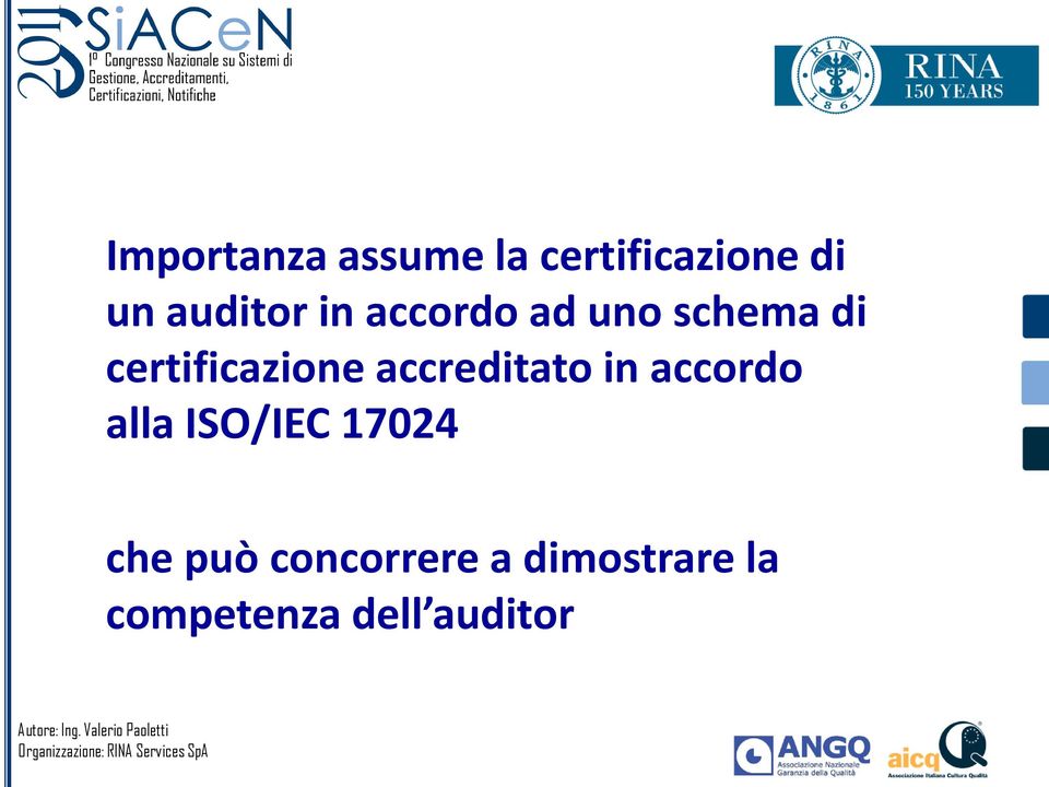 certificazione accreditato in accordo alla