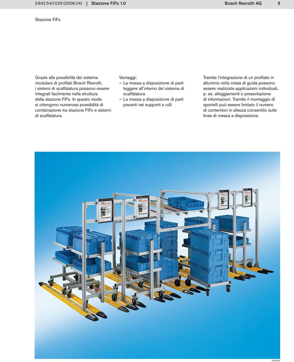 In questo modo si ottengono numerose possibilità di combinazione tra stazione FiFo e sistemi di scaffalatura.