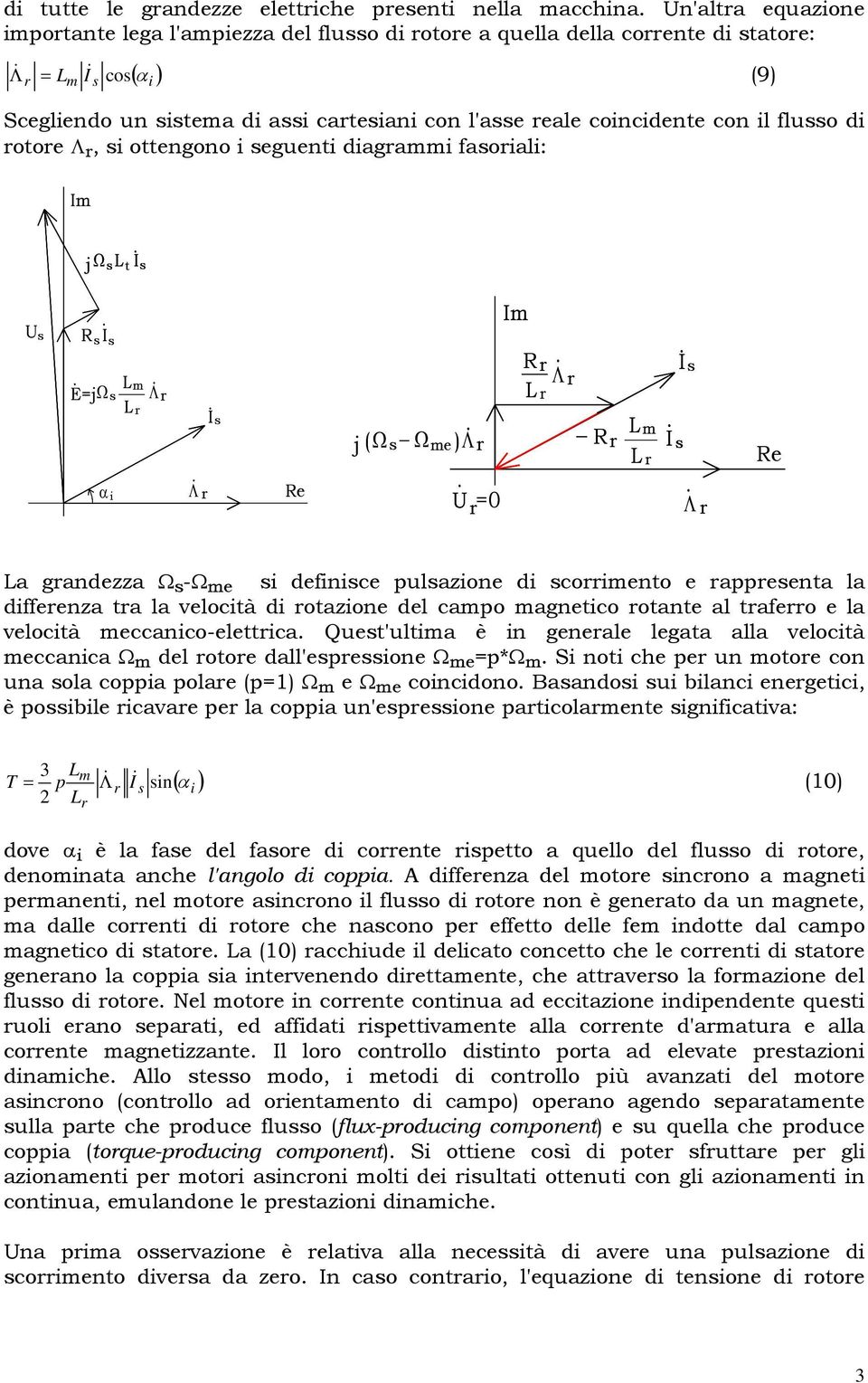 otazioe del cao agetico otate al tafeo e la velocità eccaico-elettica Quetultia è i geeale legata alla velocità eccaica del otoe dalleeioe e * Si oti che e u otoe co ua ola coia olae () e e coicidoo