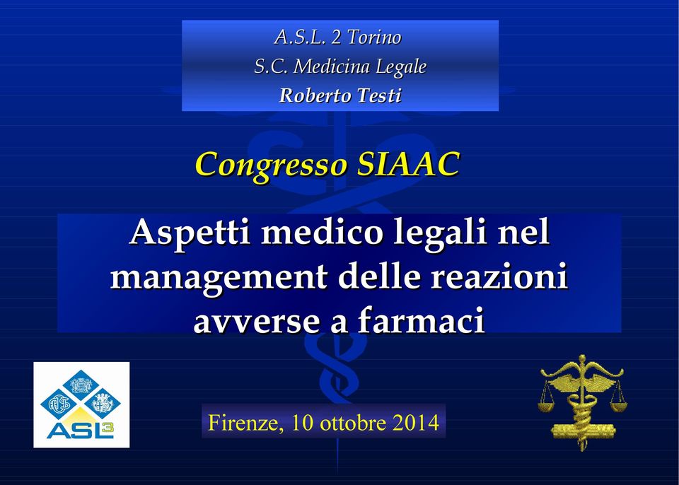 SIAAC Aspetti medico legali nel