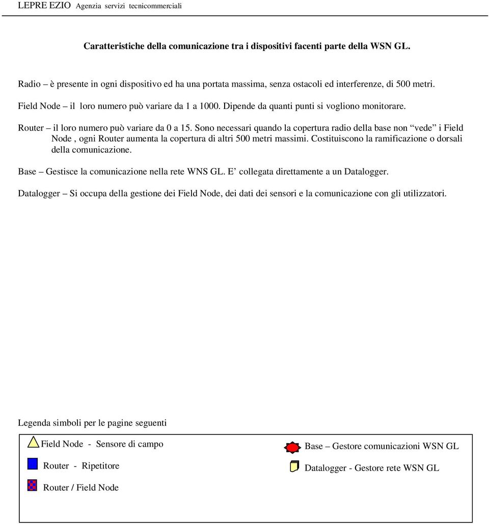 Dipende da quanti punti si vogliono monitorare. Router il loro numero può variare da 0 a 15.