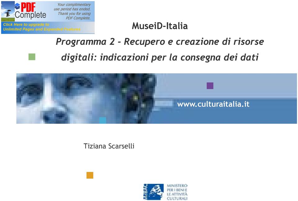 indicazioni per la consegna dei dati