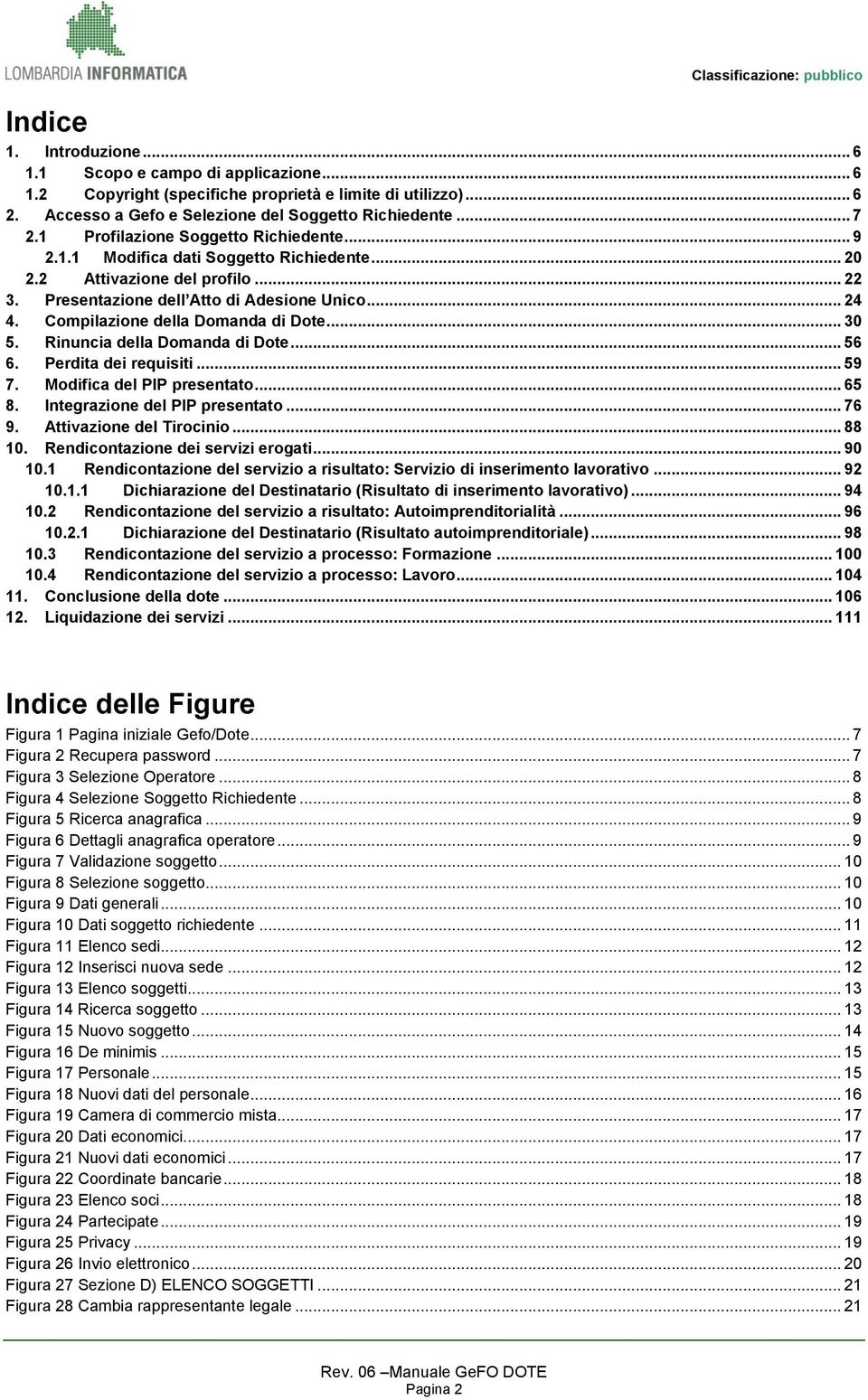 Compilazione della Domanda di Dote... 30 5. Rinuncia della Domanda di Dote... 56 6. Perdita dei requisiti... 59 7. Modifica del PIP presentato... 65 8. Integrazione del PIP presentato... 76 9.