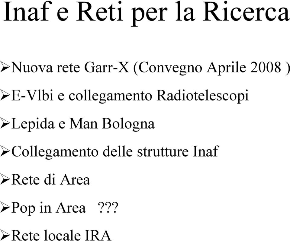 Radiotelescopi Lepida e Man Bologna Collegamento