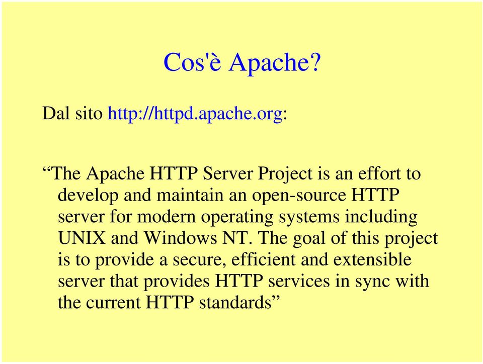 HTTP server for modern operating systems including UNIX and Windows NT.