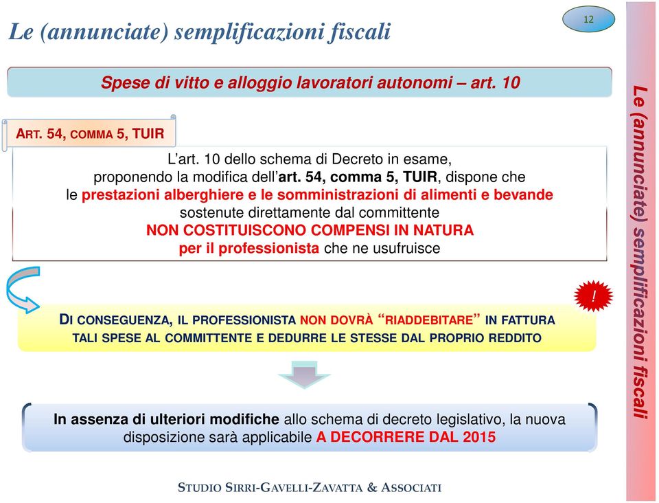 COMPENSI IN NATURA per il professionista che ne usufruisce!