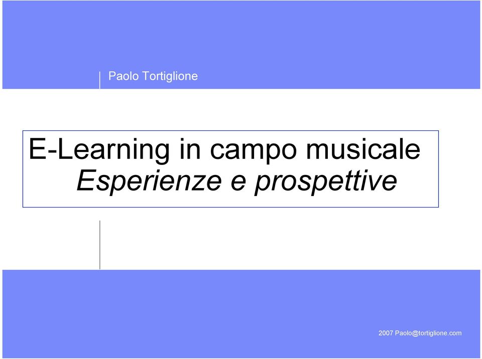 musicale Esperienze e