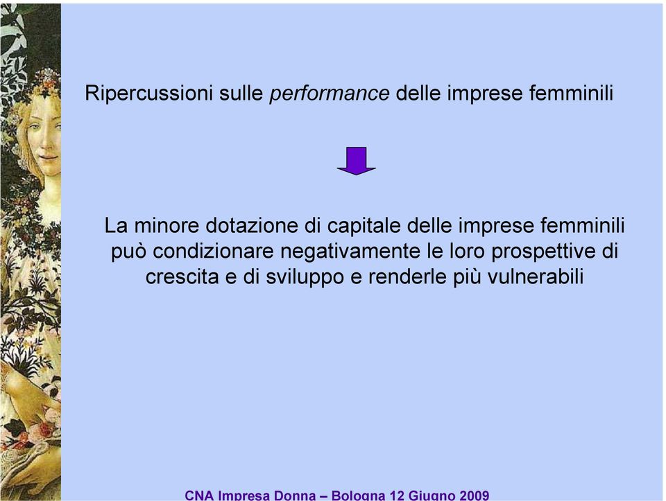 imprese femminili può condizionare negativamente le