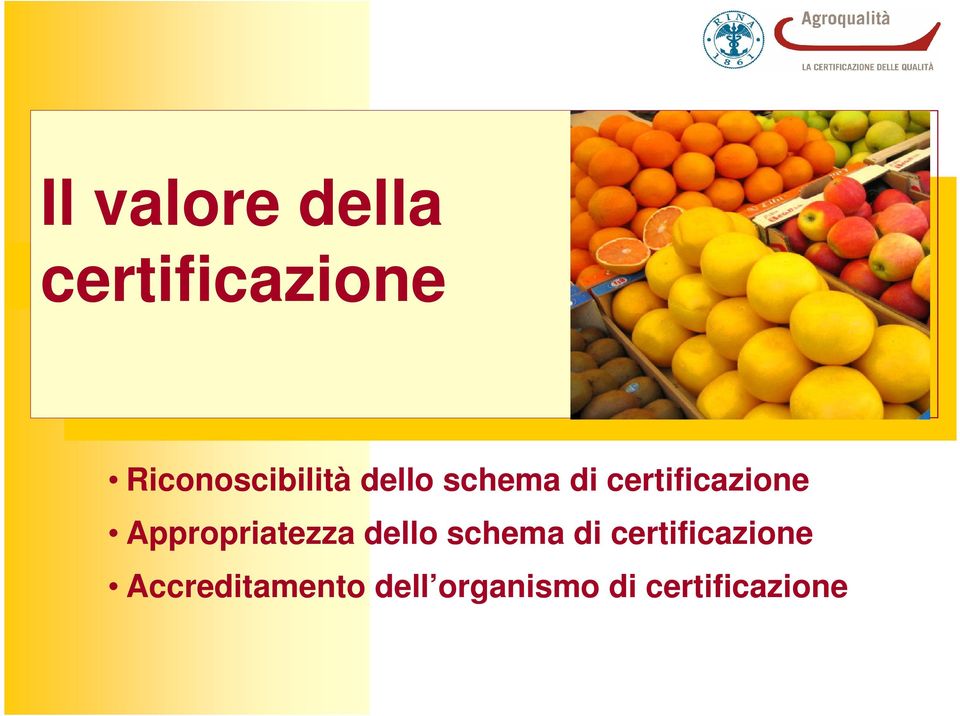 certificazione Appropriatezza dello schema