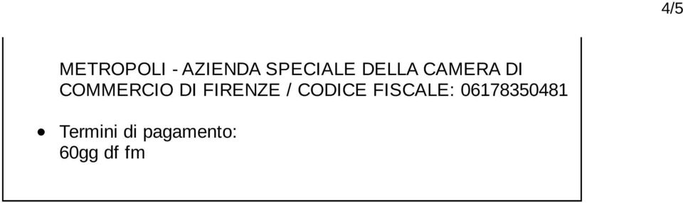 FIRENZE / CODICE FISCALE: