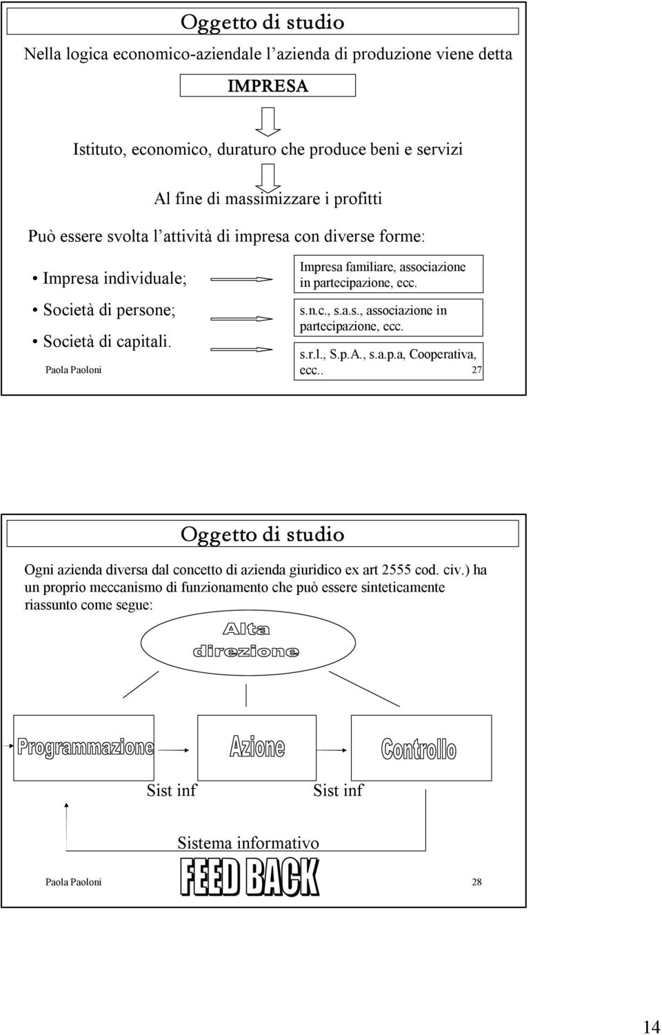 Impresa familiare, associazione in partecipazione, ecc. s.n.c., s.a.s., associazione in partecipazione, ecc. s.r.l., S.p.A., s.a.p.a, Cooperativa, ecc.