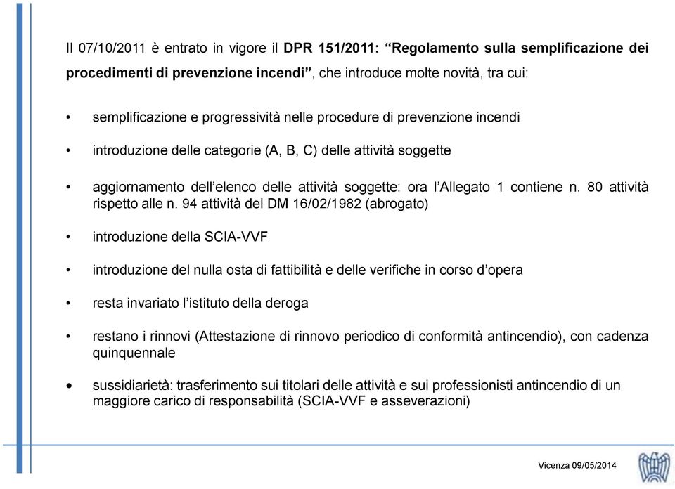 80 attività rispetto alle n.