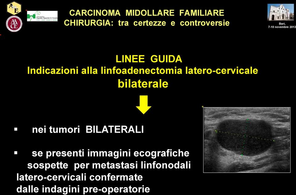 presenti immagini ecografiche sospette per metastasi