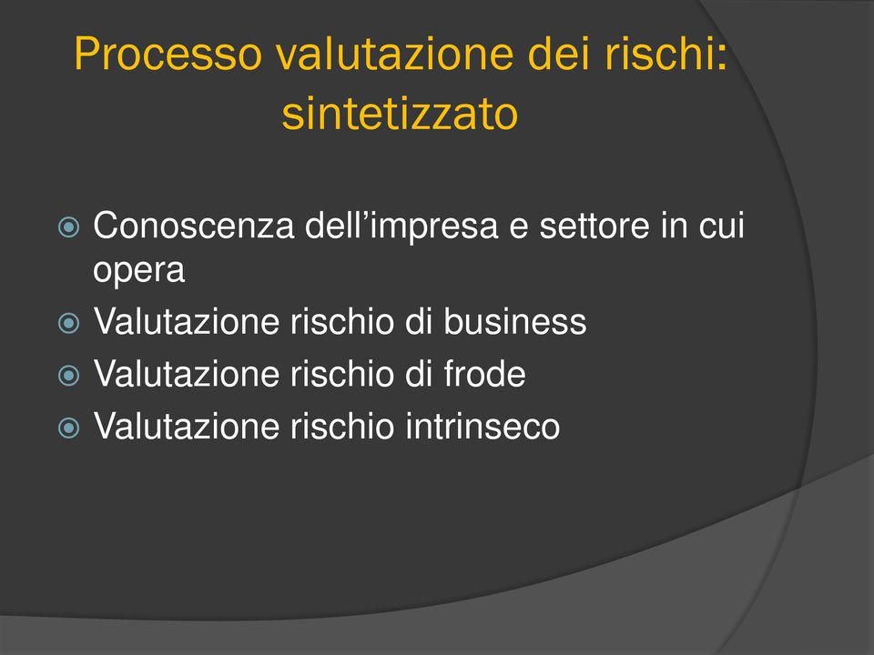 opera Valutazione rischio di business