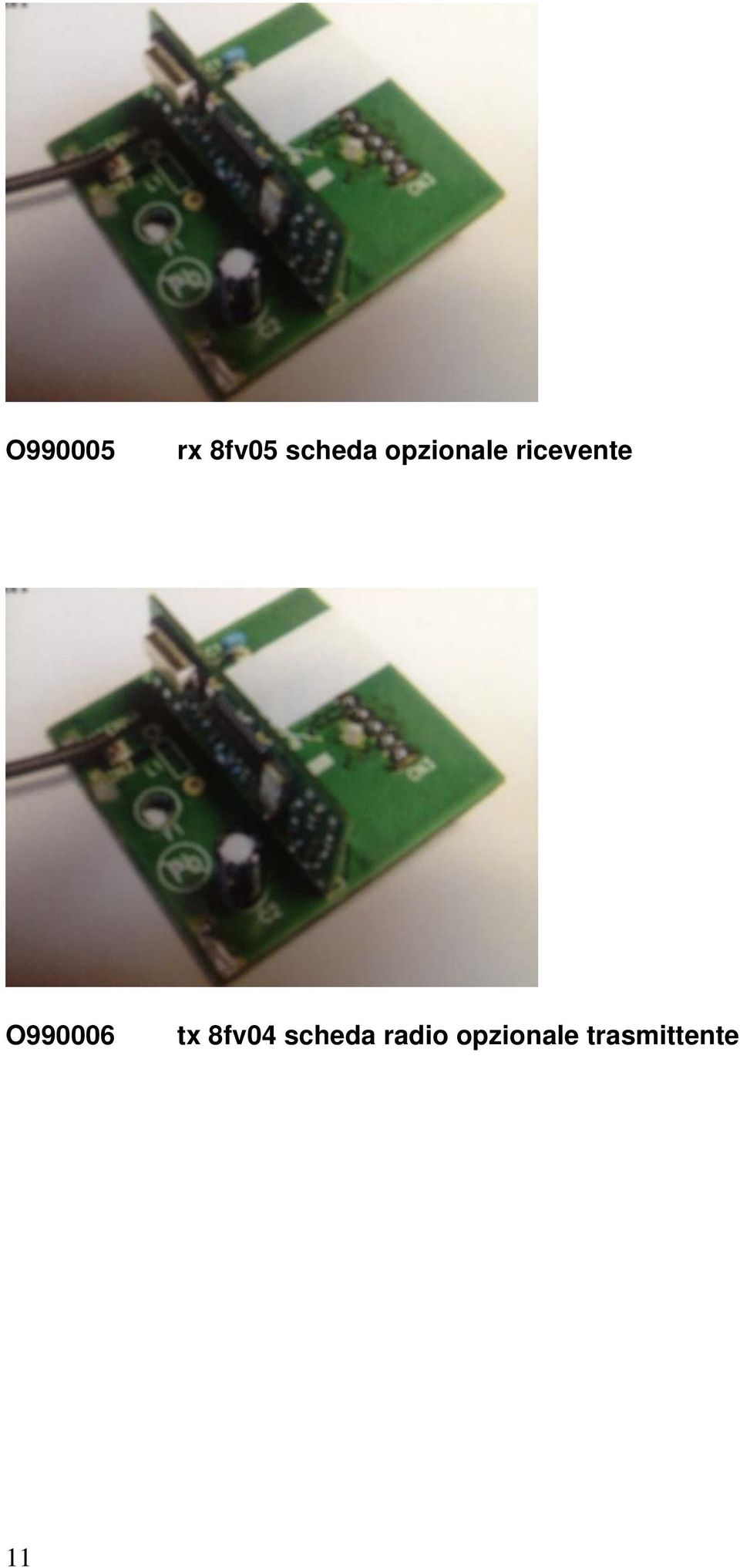 O990006 tx 8fv04 scheda