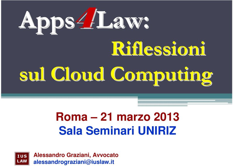Cloud Computing Roma