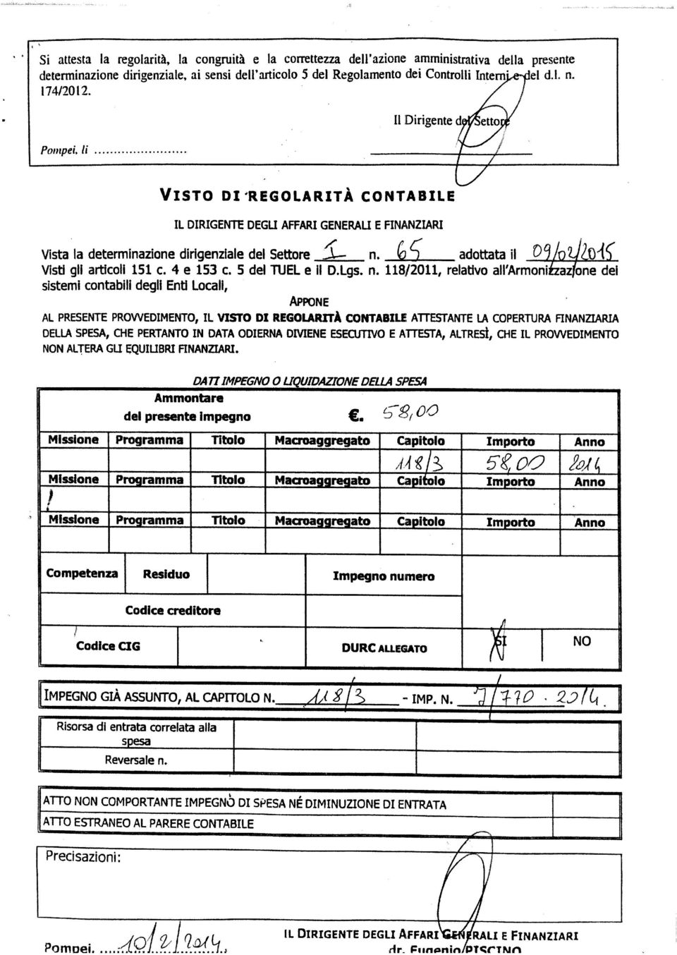 5 del TUEL e sistemi cntabili degli Enti Lcali, 11 APPONE n.