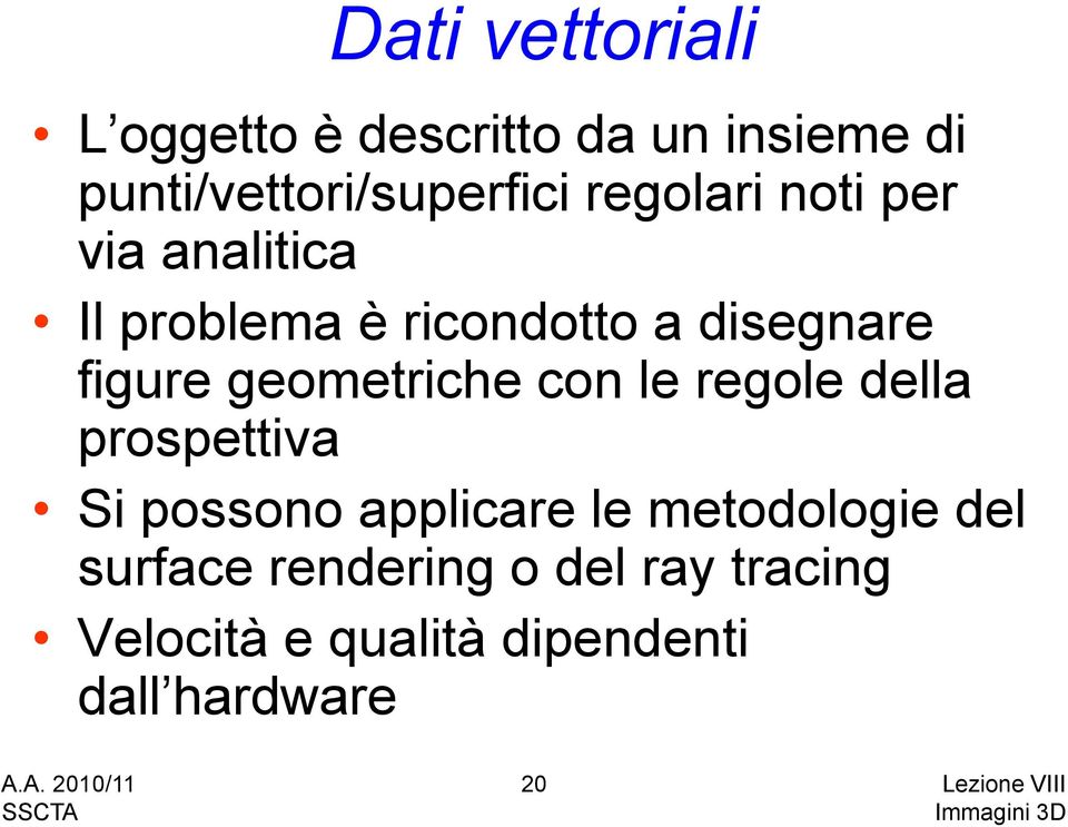 geometriche con le regole della prospettiva Si possono applicare le metodologie del