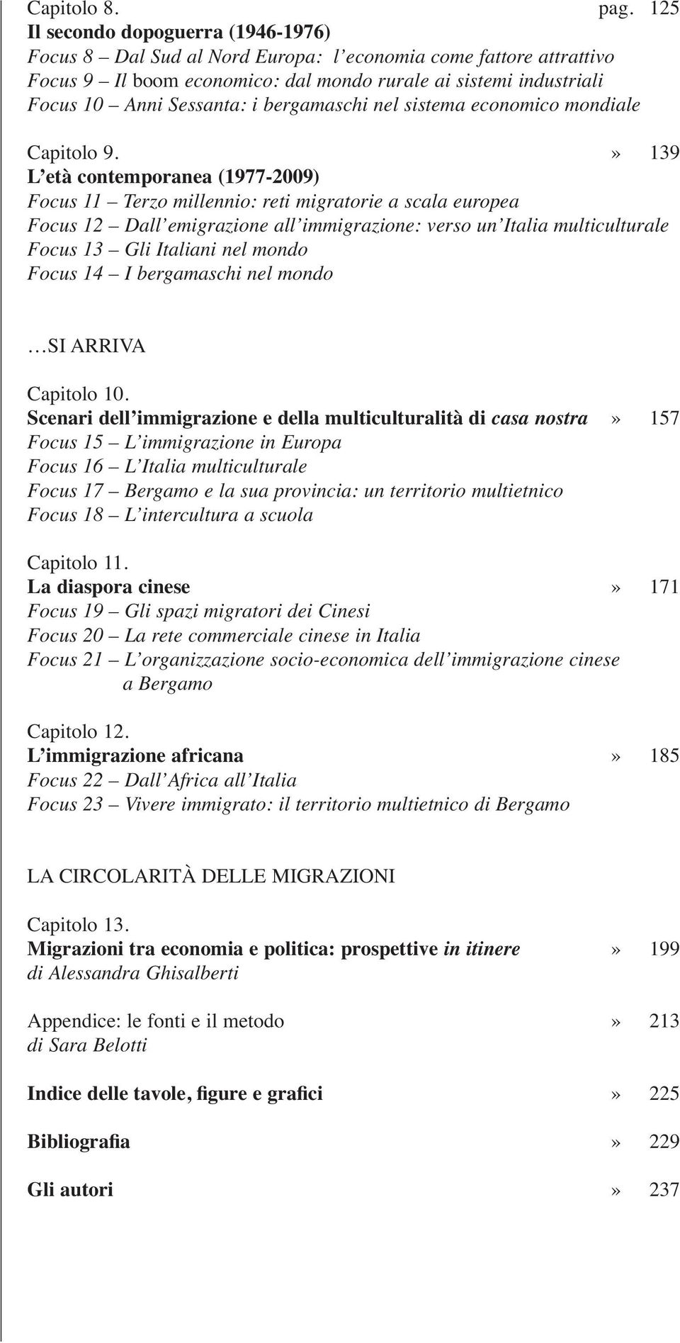 bergamaschi nel sistema economico mondiale Capitolo 9.