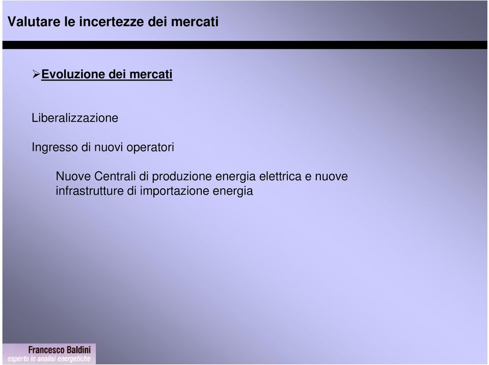 operatori Nuove Centrali di produzione energia