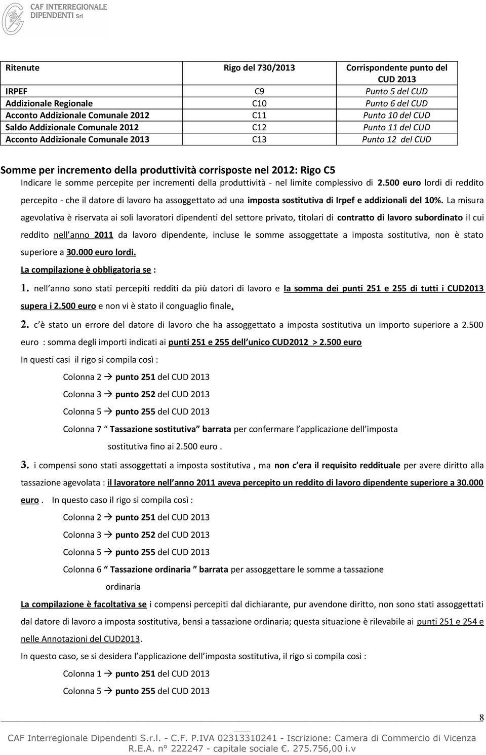 limite cmplessiv di 2.500 eur lrdi di reddit percepit - che il datre di lavr ha assggettat ad una impsta sstitutiva di Irpef e addizinali del 10%.