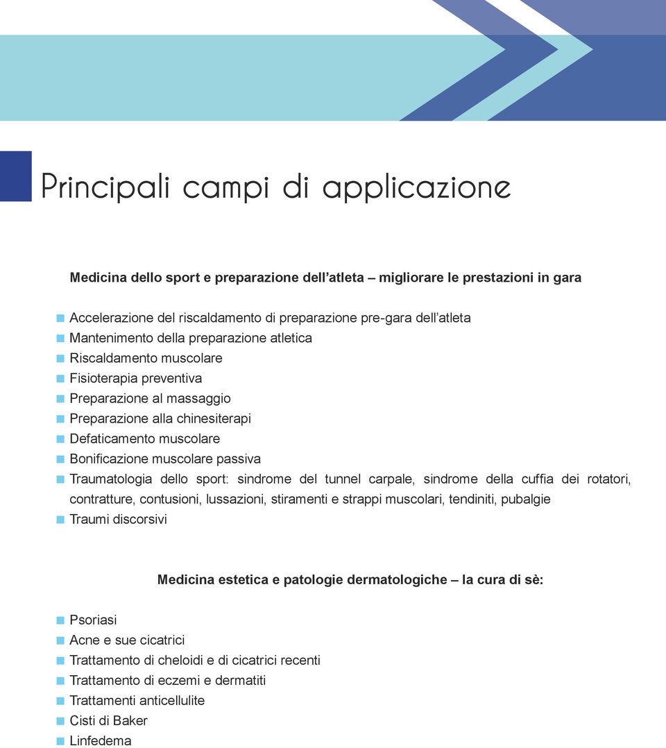 Traumatologia dello sport: sindrome del tunnel carpale, sindrome della cuffia dei rotatori, contratture, contusioni, lussazioni, stiramenti e strappi muscolari, tendiniti, pubalgie Traumi discorsivi