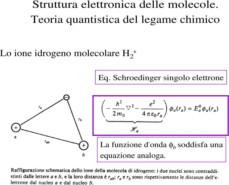 idrogeno molecolare H 2 + Eq.