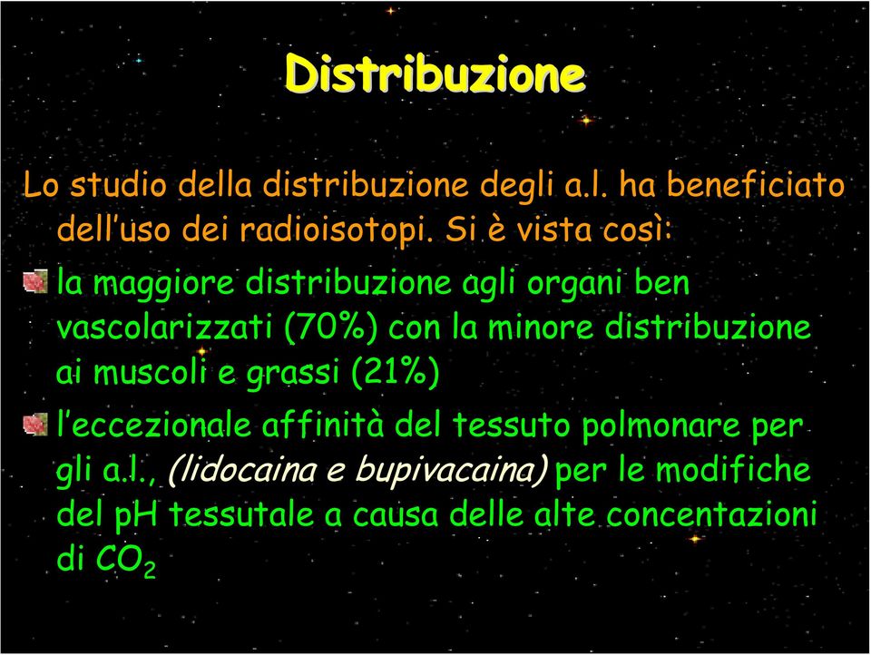 distribuzione ai muscoli