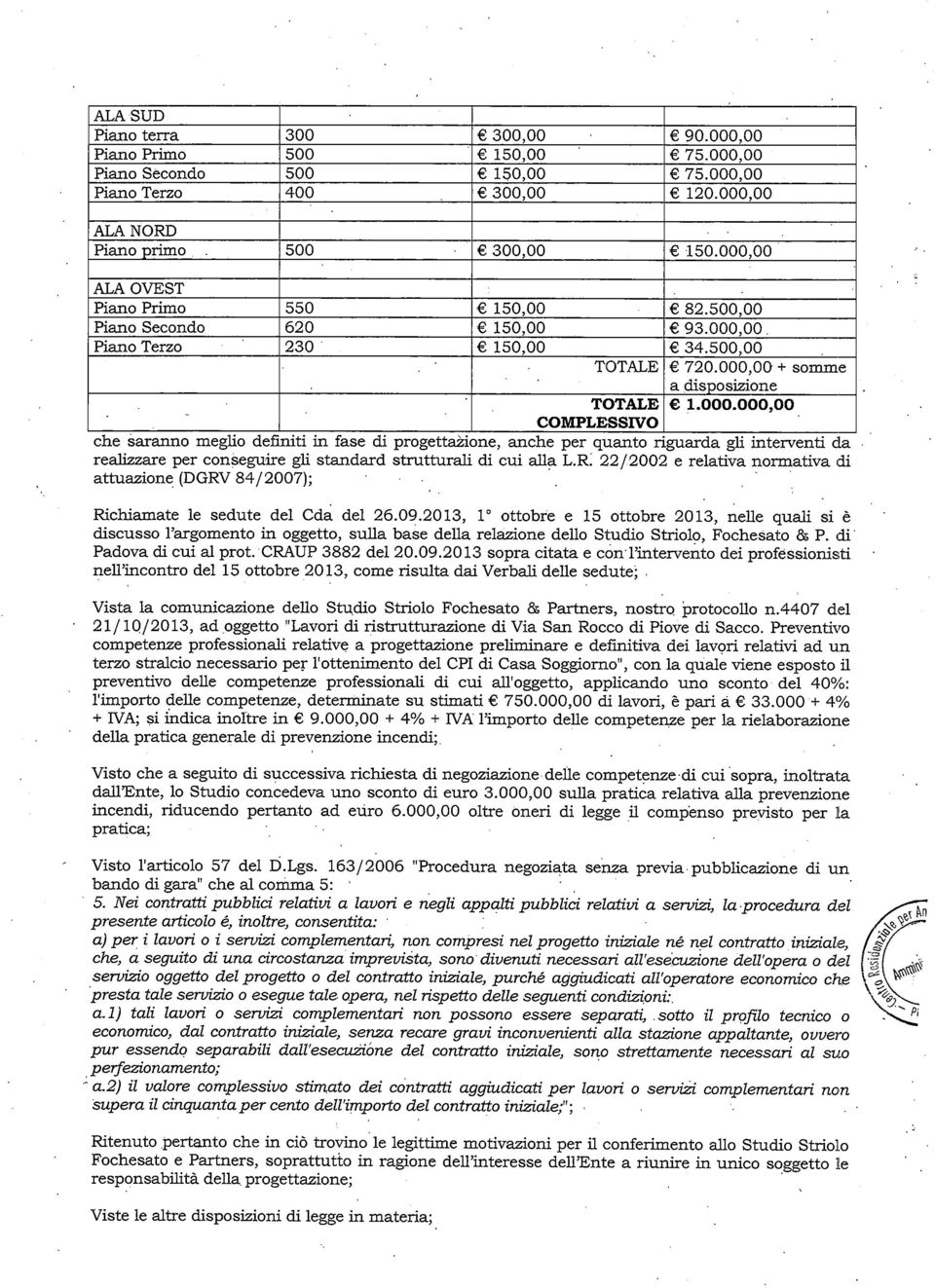 anche per quanto riguarda gli interventi da realizzare per conseguire gli standard strutturali di cui alla LRÀ 22/2002 e relativa normativa di attuazione (DGRV 84/2007); Richiamate le sedute del Cda