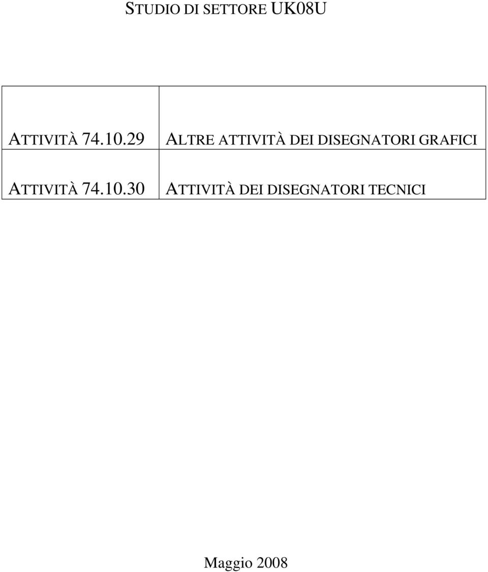 DISEGNATORI GRAFICI ATTIVITÀ 74.10.