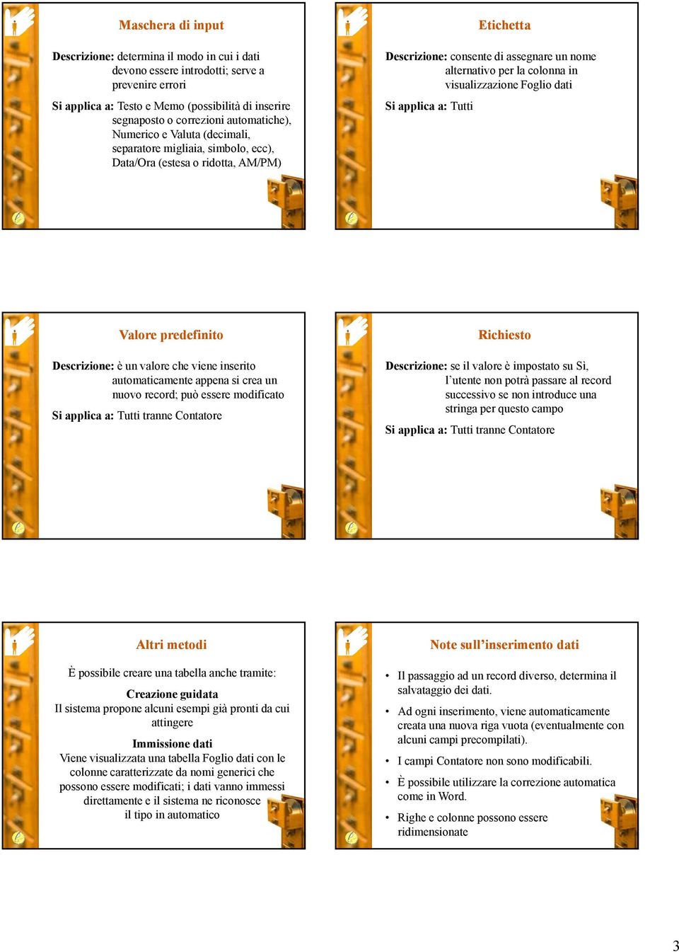 visualizzazione Foglio dati Si applica a: Tutti Valore predefinito Descrizione: è un valore che viene inserito automaticamente appena si crea un nuovo record; può essere modificato Si applica a: