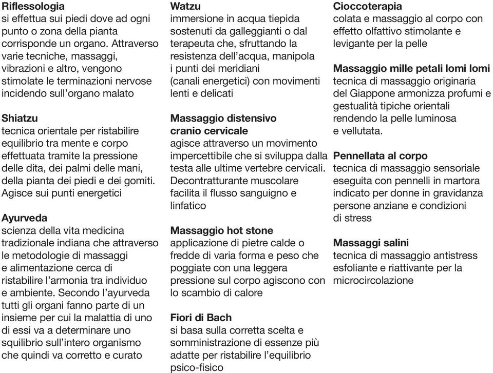 effettuata tramite la pressione delle dita, dei palmi delle mani, della pianta dei piedi e dei gomiti.